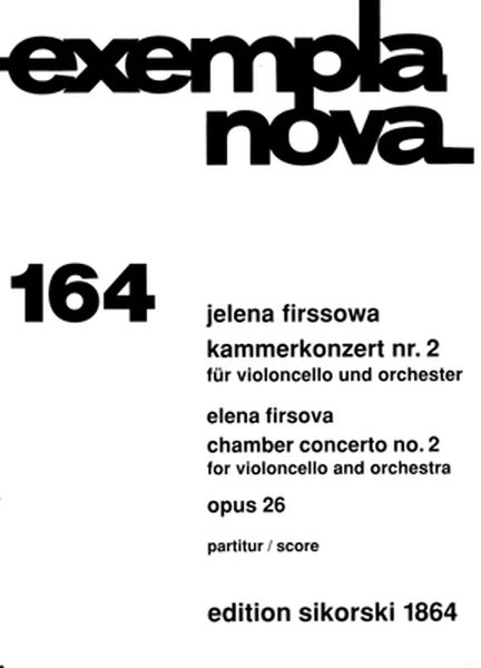 Chamber Concerto No. 2 For Violoncello and Orchestra, Op. 26.