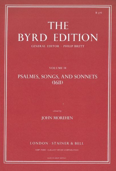 Psalmes, Songs, and Sonnets (1611) / edited by John Morehen.