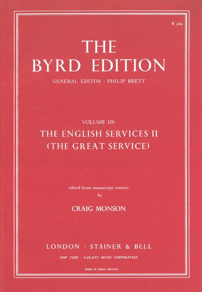 English Services II : The Great Service / edited by Craig Monson.