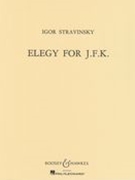 Elegy For J. F. K. : For Two B Flat Clarinets and One Alto Clarinet.