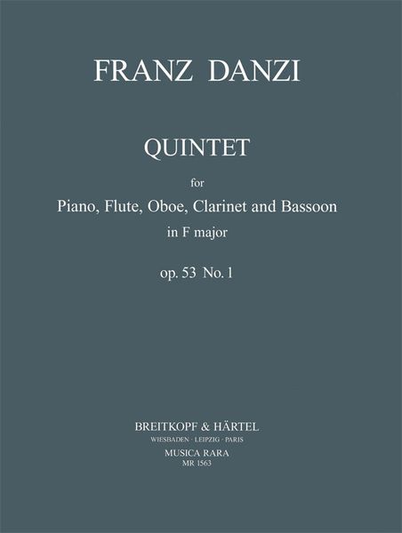 Quintet In F Major, Op. 53 No. 1 : For Flute, Oboe, Clarinet, Bassoon and Piano.