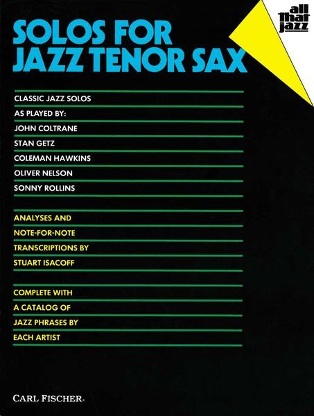Solos For Jazz Tenor Sax.