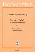 Sonate F-Moll, Op. 4 : Für Violine und Klavier / edited by Joachim Draheim.