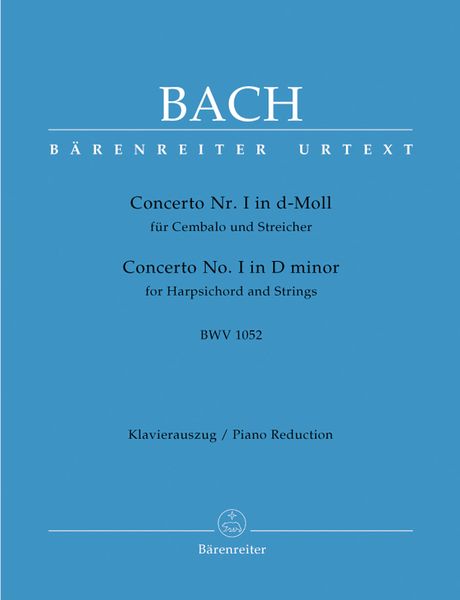 Concerto No. 1 In D Minor, BWV 1052 : For Harpsichord and Strings - Piano reduction.