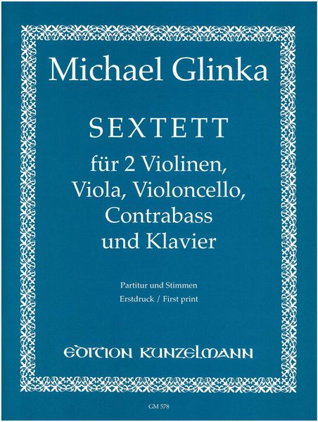 Sextet : For 2 Violins, Viola, Violoncello, Contrabass and Piano / Ed. by Otmar Mayer.