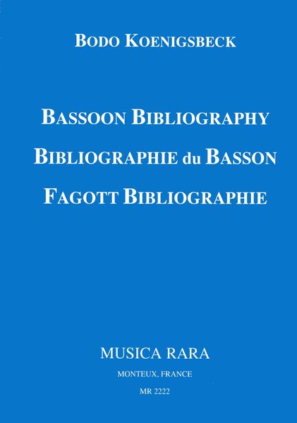 Bassoon Bibliography.