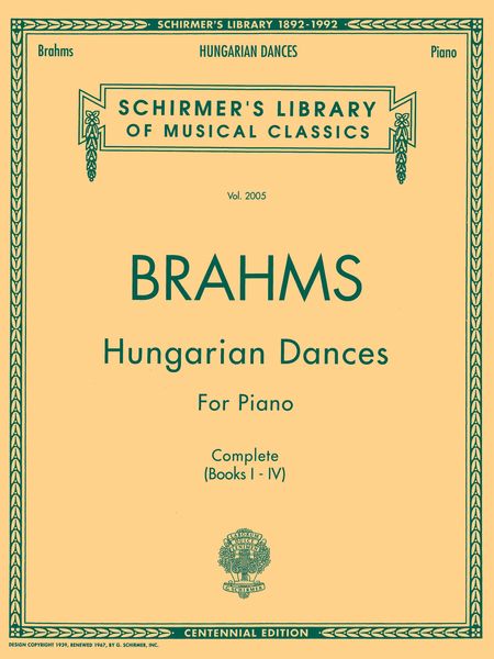 Hungarian Dances : For Piano / Complete (Books I - IV).