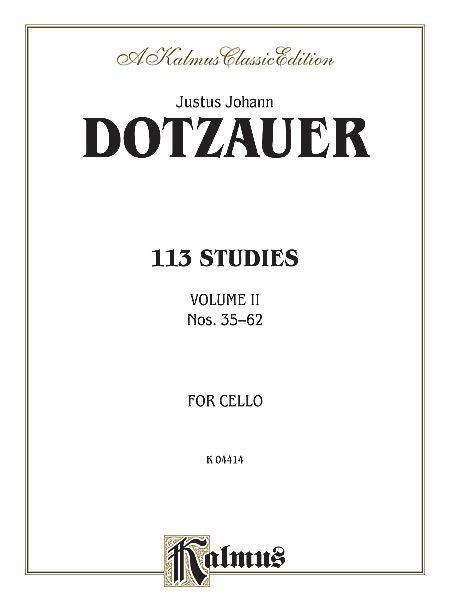 113 Studies, Vol. 2, Nos. 35-62 : For Cello.