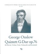 Quintet In G Major, Op. 76 : For Piano, Violin, Viola, Violoncello and Contrabasso / First Edition.