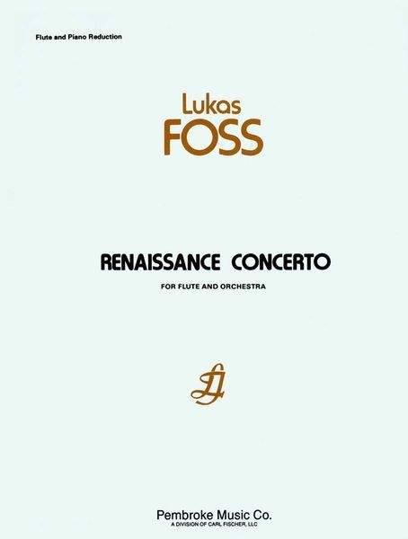 Renaissance Concerto : For Flute and Orchestra - Reduciton For Flute and Piano.