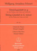 String Quintet In G Minor : For Two Violins, Two Violas and Cello/K. 516.