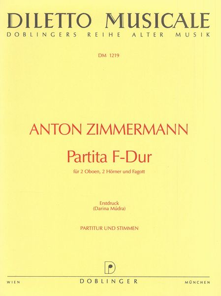 Partita In F Major : For 2 Oboes, 2 Horns & Bassoon / First Edition.