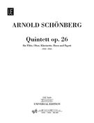 Wind Quintet, Op. 26 : For Flute, Oboe, Clarinet, Horn and Bassoon.
