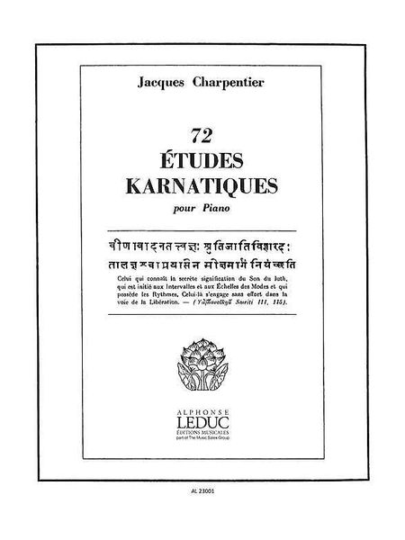 72 Etudes Karnatiques (Nos. 7-12), 2nd Cycle : For Piano.