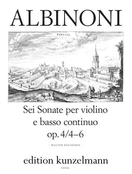 Sonatas Op. 4/4-6 : For Violin and Basso Continuo / ed. Kolneder.