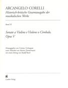 Sonate A Violino E Violone O Cimbalo, Op. V / edited by Cristina Urchueguia.