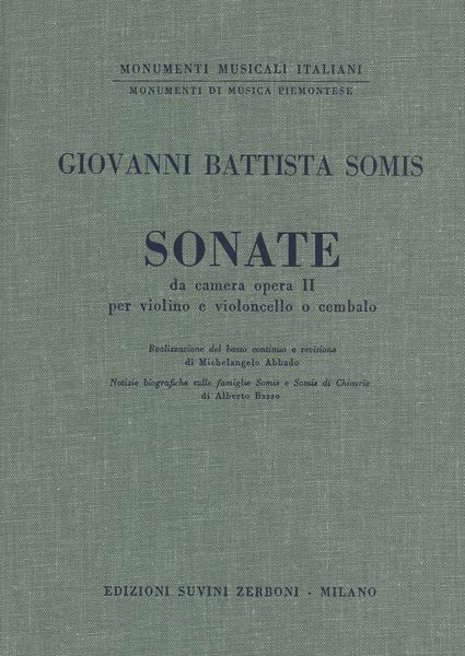 Sonate Da Camera II : Per Violino E Violoncello O Cembalo, Op. 2.