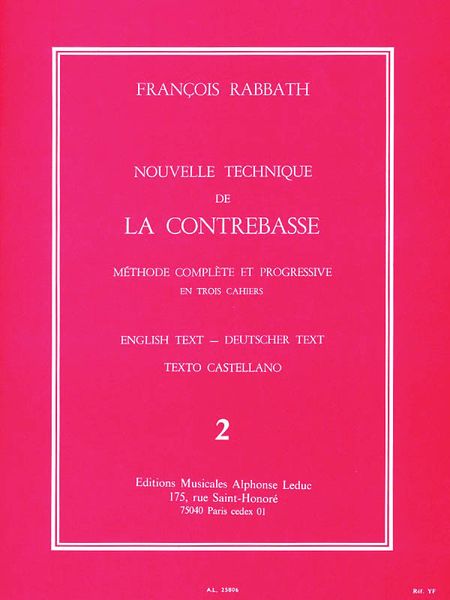 Nouvelle Technique De la Contrabasse, Vol. 2.