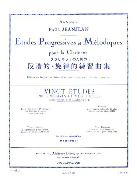 20 Etudes Progressives Et Melodiques, Vol. 1 : For Clarinet.