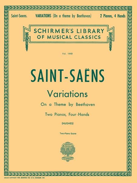 Variations On A Theme by Beethoven, Op. 35 : For Two Pianos, Four Hands.