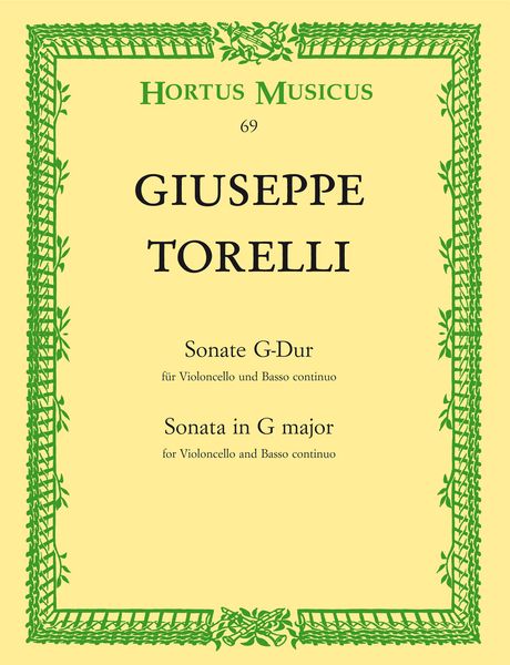Sonate In G-Dur : For Violincello und Basso Continuo.