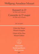 Concerto In D Major, K. 314 (285d) : For Flute and Orchestra / edited by Franz Giegling.