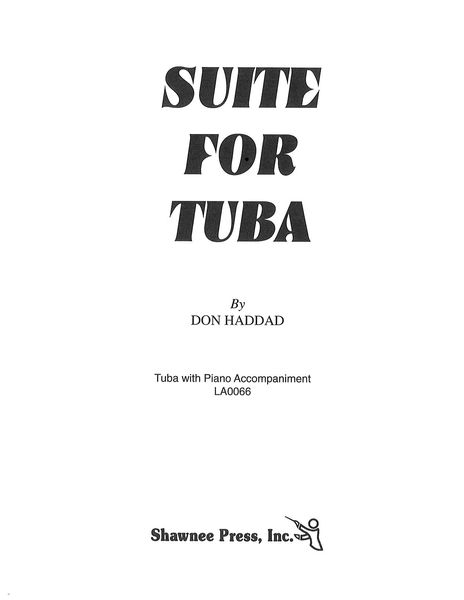 Suite : For Tuba and Piano.