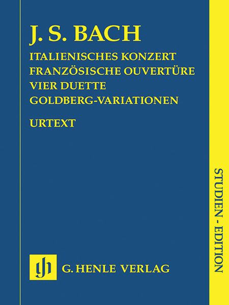 Italienisches Konzert; Franzoesische Ouvertuere; Vier Duette; Goldberg-Variationen : For Piano.