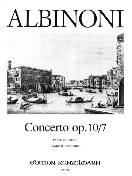 Concerto A Cinque, Op. 10/7 In F Major : For Violin and String Orchestra / ed. Kolneder.