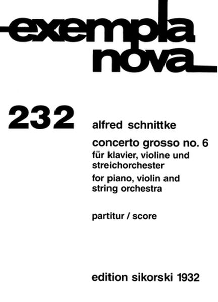 Concerto Grosso No. 6 : For Piano, Violin and String Orchestra (1993).