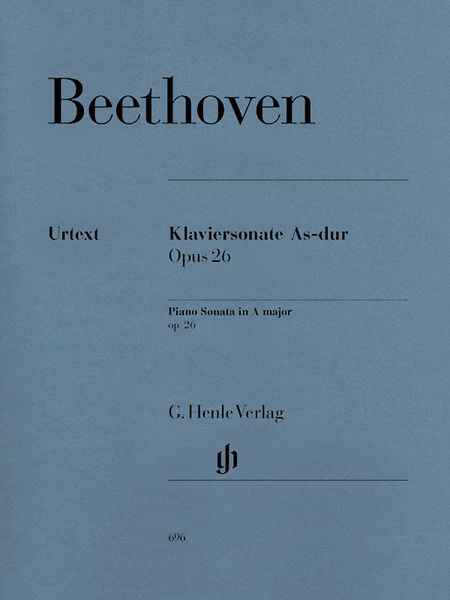 Sonata In A Flat Major, Op. 26 : For Piano / edited by Bertha Antonia Wallner.