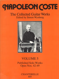 Collected Guitar Works, Vol. 5 : Published Solo Works, Op. Nos. 42-49 : For Guitar / Ed. S. Wynberg.