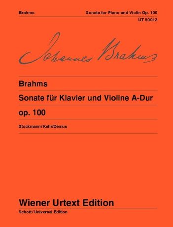 Sonata In A Major, Op. 100 : For Violin and Piano / arranged by Bernhard Stockmann.