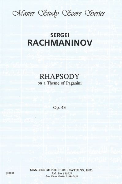 Rhapsody On A Theme Of Paganini, Op. 43.