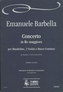 Concerto In D Major : For Mandolin, 2 Violins and Continuo - Piano reduction.