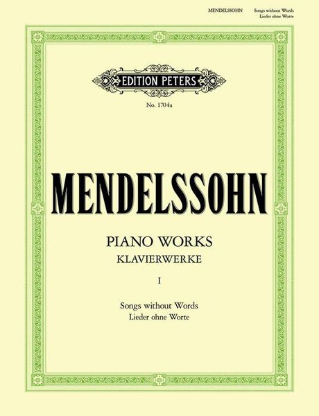 Piano Works Vol. I : Songs Without Words / edited by Theodor Kullak.