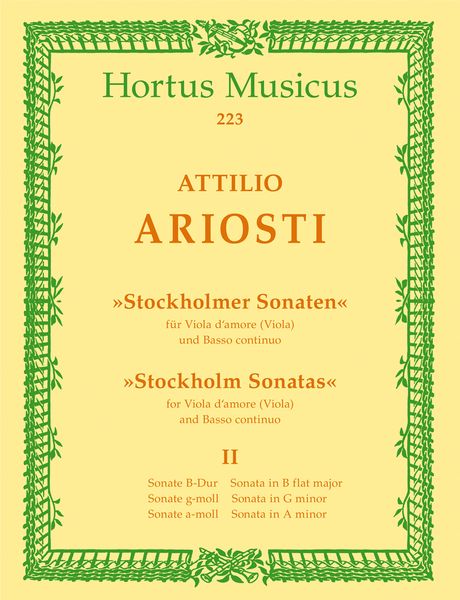 Six Sonatas, Vol. 2 : For Viola d'Amore (Or Viola) and Basso Continuo.