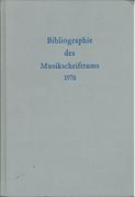 Bibliographie Des Musikschrifttums, 1976.