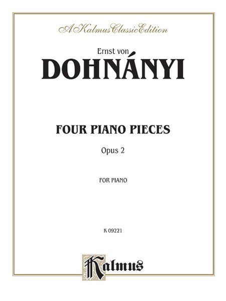 Four Piano Pieces, Op. 2 : For Piano.
