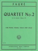 Quartet No. 2 In G Minor, Op. 45 : For Violin, Viola, Violoncello and Piano.