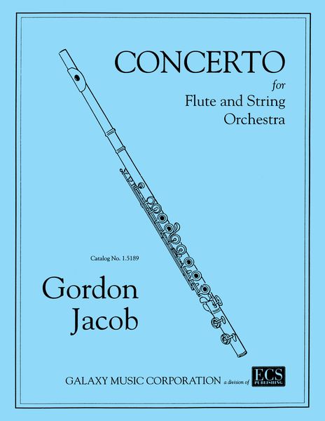 Concerto No. 1 : For Flute and String Orchestra - Piano reduction.
