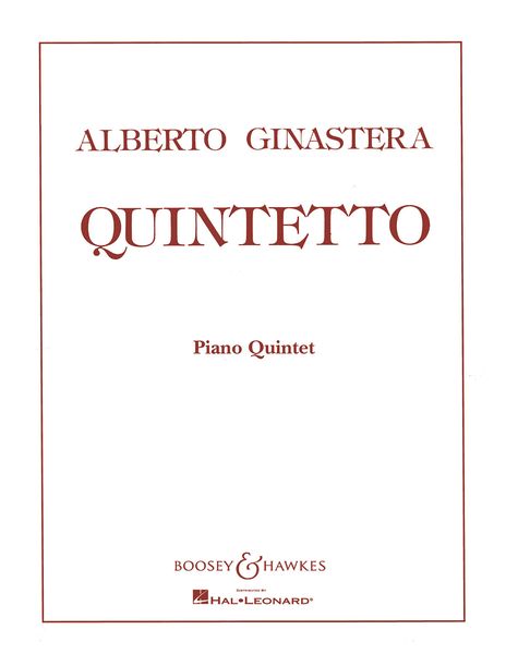 Quintetto : For Piano And String Quartet.
