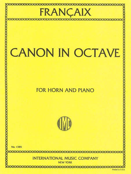 Canon In Octave : For Horn and Piano.