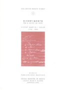 Divertimento : For Woodwind Octet (1795).