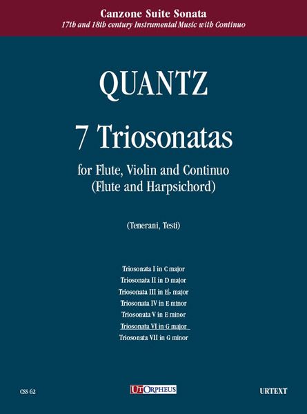 7 Triosonate : Per Flauto, Violino E Basso Continuo / Vol. 6 : Triosonata VI In Sol Maggiore.