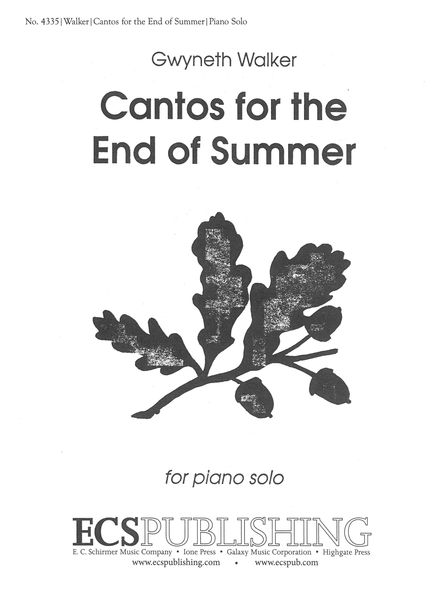 Cantos For The End Of Summer : For Piano Solo.