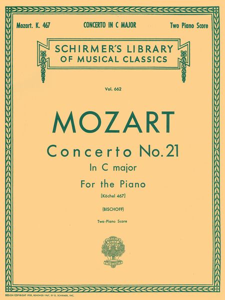 Concerto No. 21 In C, K. 467 - reduction For Two Pianos.