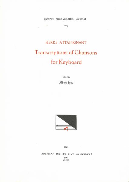 Transcriptions Of Chansons For Keyboard (1531).