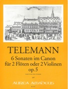 Six Sonaten Im Canon : Für 2 Flöten Oder 2 Violinen, Op. 5.