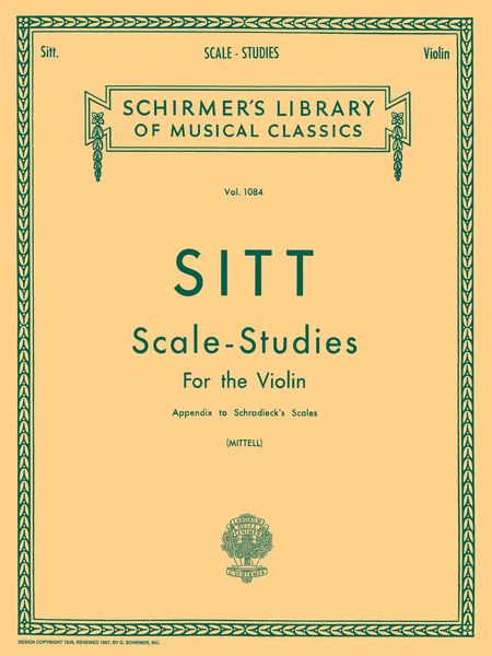 Scale Studies : For Violin (Appendix To Schradieck Scales).